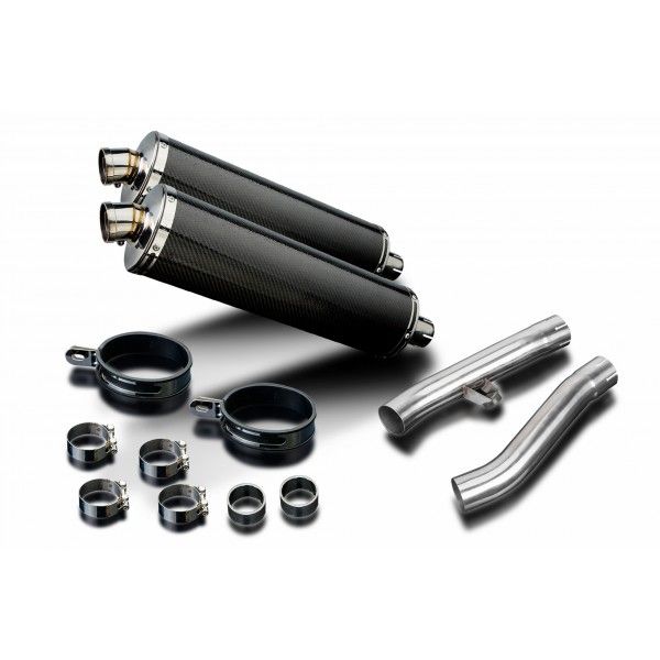 Delkevic slip-on kit Oval Carbon 450mm - FJ1200 (3CV) (1988-1990)