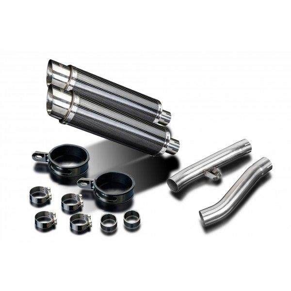 Delkevic slip-on kit Round Carbon 350mm - FJ1200 (3CV) (1988-1990)