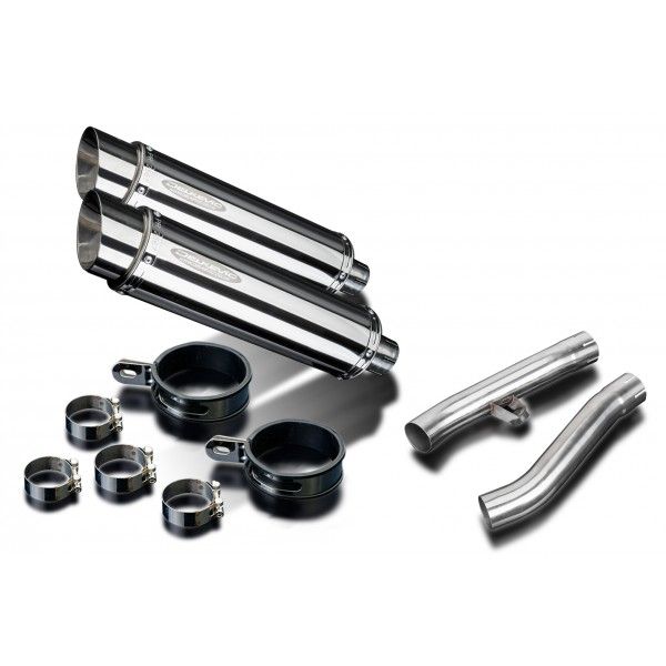 Delkevic slip-on kit Round RVS 350mm - FJ1200 (3CV) (1988-1990)