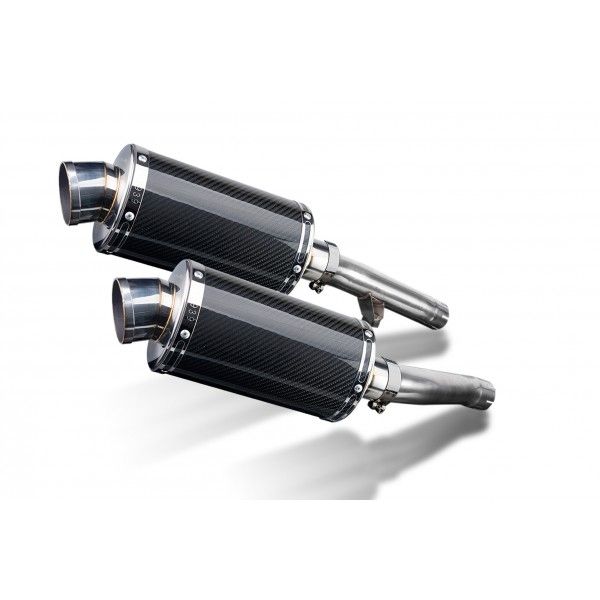 Delkevic slip-on kit Oval Carbon 225mm - FJ1200 (3XW) (1991-1996)