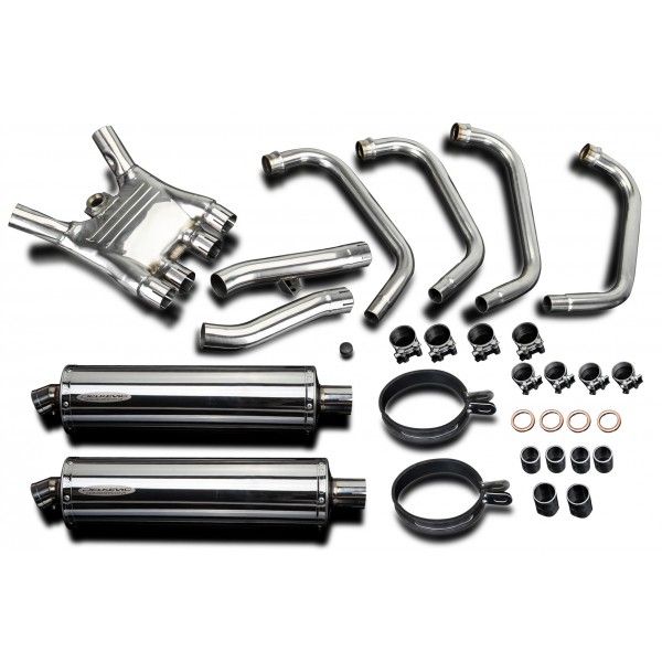 Delkevic volledig systeem Oval RVS 450mm - FJ1100 (1984-1985)