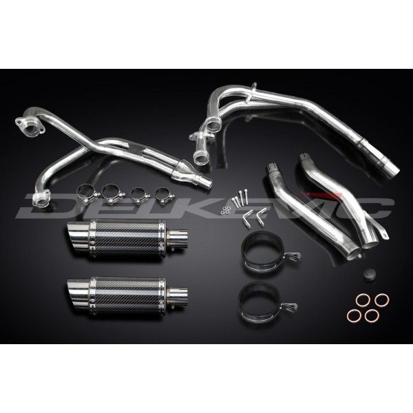 Delkevic volledig systeem Round Carbon 200mm - XJ600 DIVERSION (1992-2004)