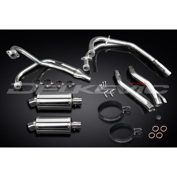 Delkevic volledig systeem Oval RVS 225mm - XJ600 DIVERSION (1992-2004)
