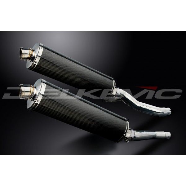 Delkevic slip-on kit Oval Carbon 450mm - XJ600S/N DIVERSION (1992-2004)