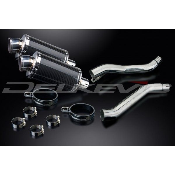Delkevic slip-on kit Oval Carbon 225mm - XJ600S/N DIVERSION (1992-2004)