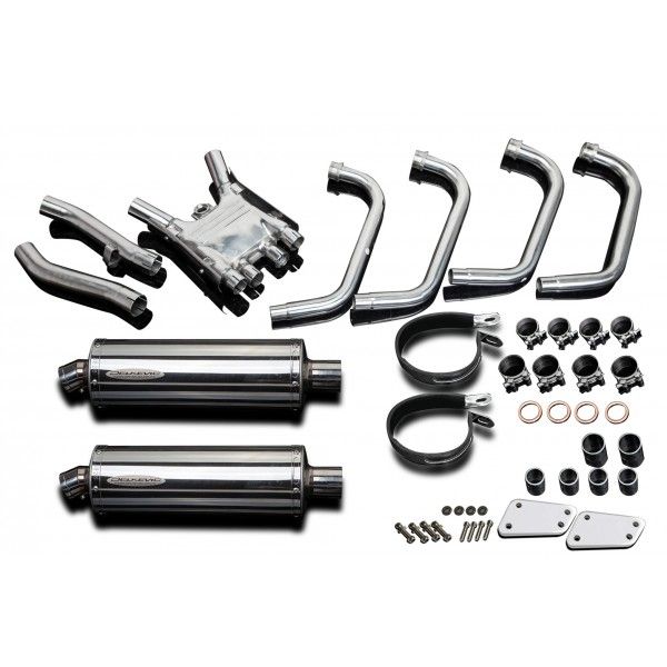 Delkevic volledig systeem Oval RVS 350mm - XJR1300/SP (1998-2006)