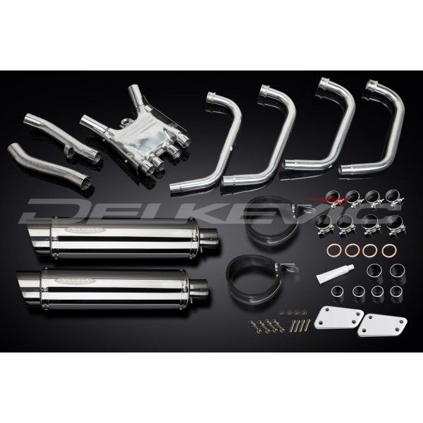 Delkevic volledig systeem Round RVS 350mm - XJR1300/SP (1998-2006)