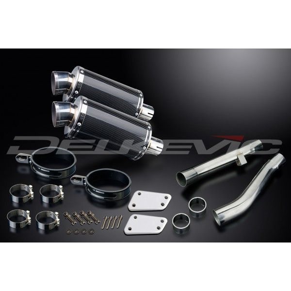 Delkevic slip-on kit Oval Carbon 225mm - XJR1300/SP (1998-2007)