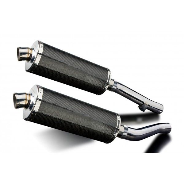 Delkevic slip-on kit Oval Carbon 350mm - XJR1300/SP (1998-2007)