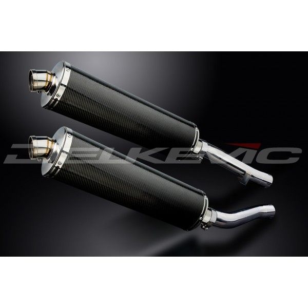 Delkevic slip-on kit Oval Carbon 450mm - XJR1300/SP (1998-2007)