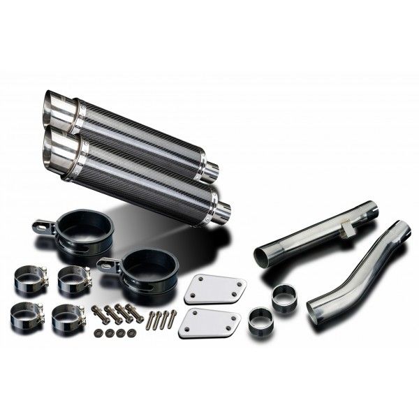 Delkevic slip-on kit Round Carbon 350mm - XJR1300/SP (1998-2007)