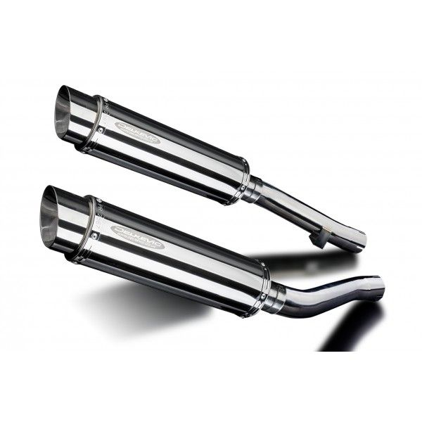 Delkevic slip-on kit Round RVS 350mm - XJR1300/SP (1998-2007)