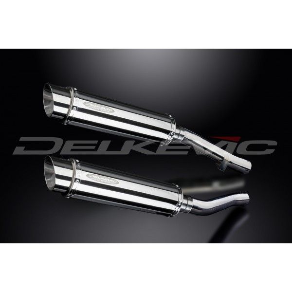 Delkevic slip-on kit Round RVS 350mm - XJR1300/SP (1998-2007)