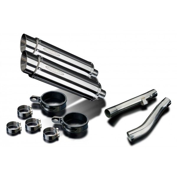 Delkevic slip-on kit Round RVS 350mm - XJR1300/SP (1998-2007)