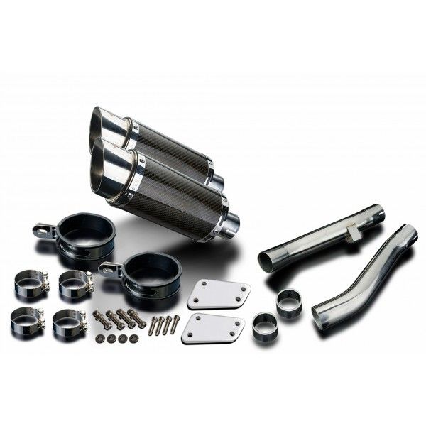 Delkevic slip-on kit Round Carbon 200mm - XJR1300 (2004-2006)