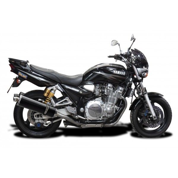 Delkevic slip-on kit Oval Carbon 450mm - XJR1300 (2004-2006)