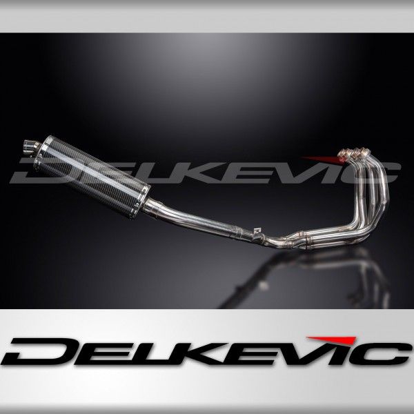 Delkevic volledig systeem Oval Carbon 350mm - FZR600R FOXEYE (1994-1996)
