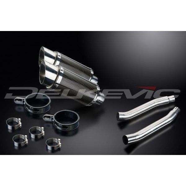 Delkevic slip-on kit Round Carbon 200mm - TDM900 (2002-2013)