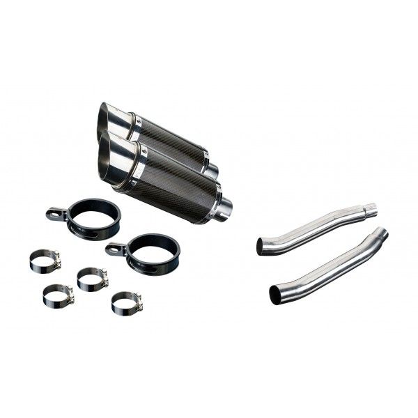 Delkevic slip-on kit Round Carbon 200mm - TDM900 (2002-2013)
