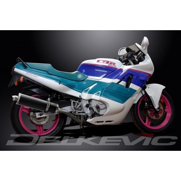 Delkevic volledig systeem Oval Carbon 450mm - CBR600F (1987-1990)