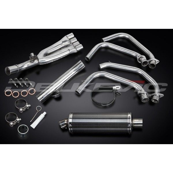 Delkevic volledig systeem Oval Carbon 350mm - CBR600F (1991-1998)