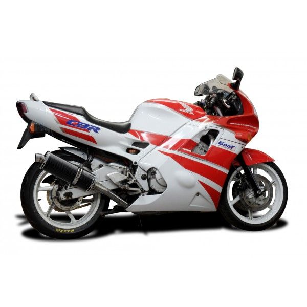 Delkevic volledig systeem Oval Carbon 350mm - CBR600F (1991-1998)