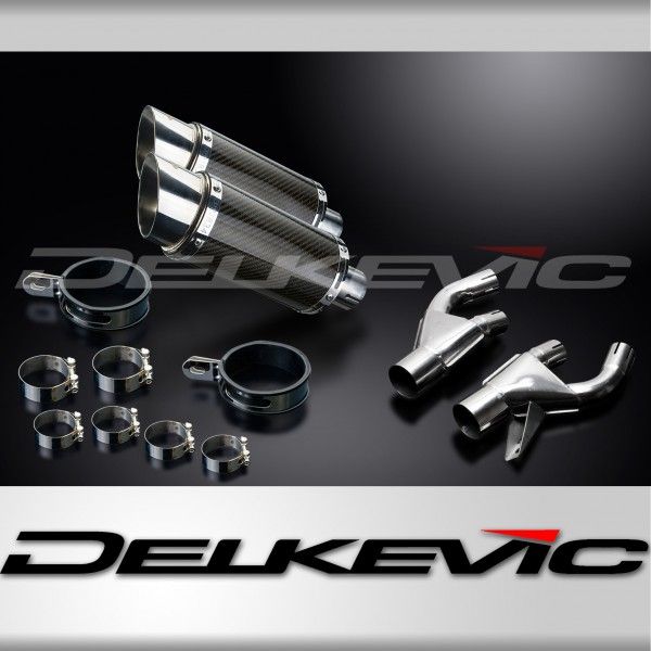 Delkevic slip-on kit Round Carbon 200mm - VMX1200 V-MAX (1984-2007)