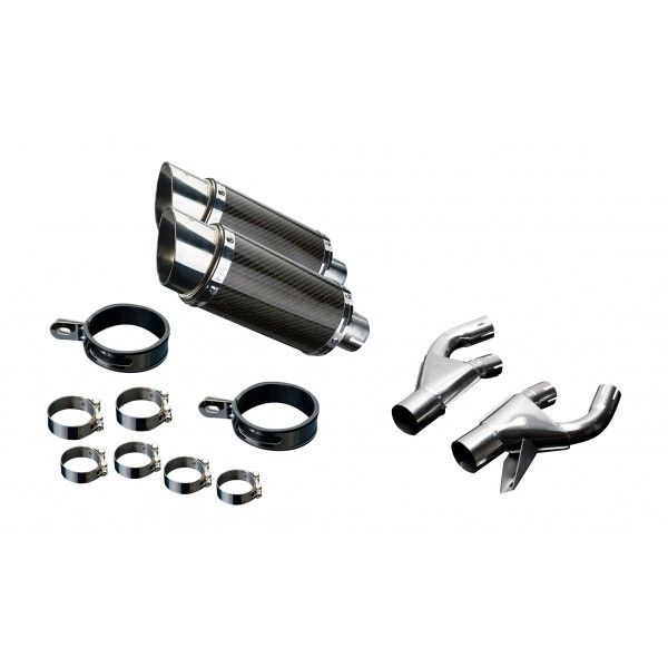 Delkevic slip-on kit Round Carbon 200mm - VMX1200 V-MAX (1984-2007)