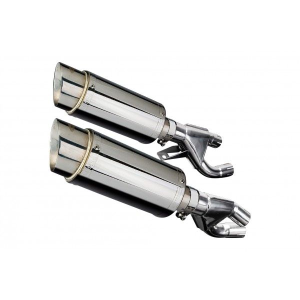 Delkevic slip-on kit Round RVS 200mm - VMX1200 V-MAX (1984-2007)