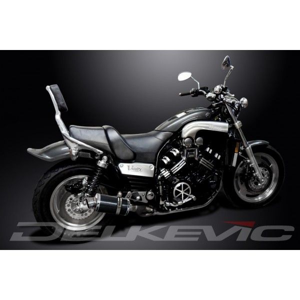 Delkevic slip-on kit Oval Carbon 225mm - VMX1200 V-MAX (1984-2007)