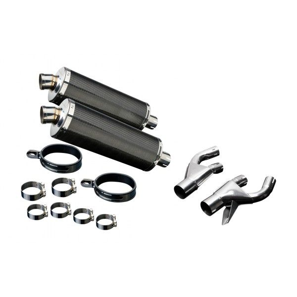 Delkevic slip-on kit Oval Carbon 350mm - VMX1200 V-MAX (1984-2007)