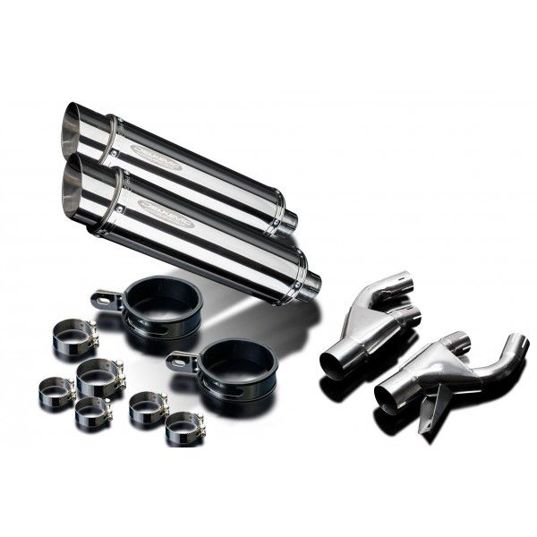 Delkevic slip-on kit Round RVS 350mm - VMX1200 V-MAX (1984-2007)