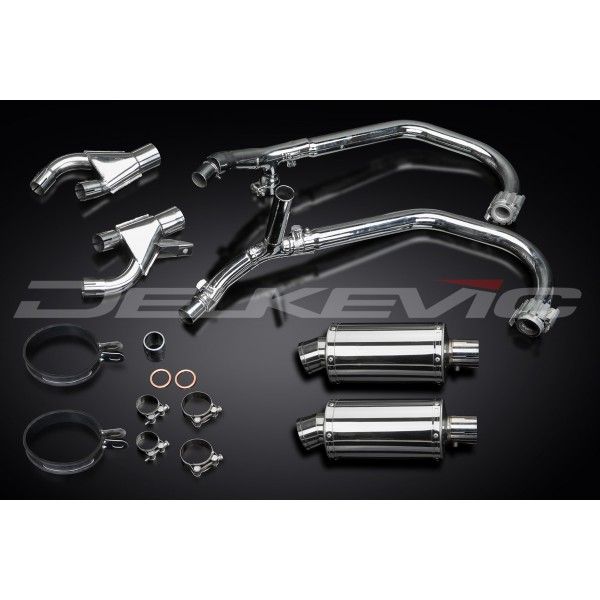 Delkevic volledig systeem Oval RVS 225mm - VMX1200 V-MAX (1984-2007)