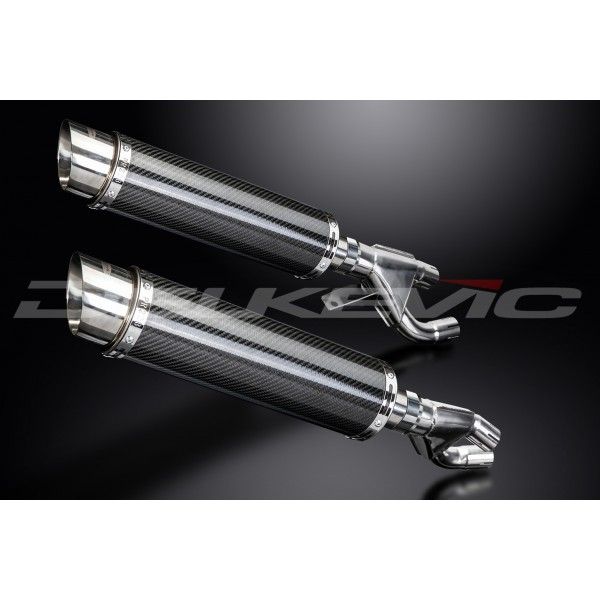Delkevic slip-on kit Round Carbon 350mm - VMX1200 V-MAX (1984-2007)