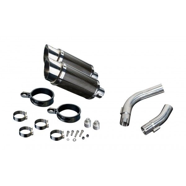Delkevic slip-on kit Round Carbon 200mm - YZF-R1 (2009-2014)
