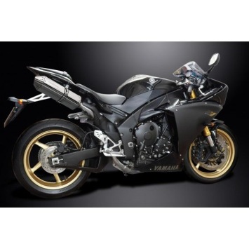 Delkevic slip-on kit Tri-Oval RVS 320mm - YZF-R1 (2009-2014)
