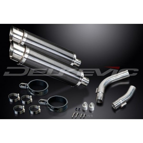 Delkevic slip-on kit Round Carbon 350mm - YZF-R1 (2009-2014)