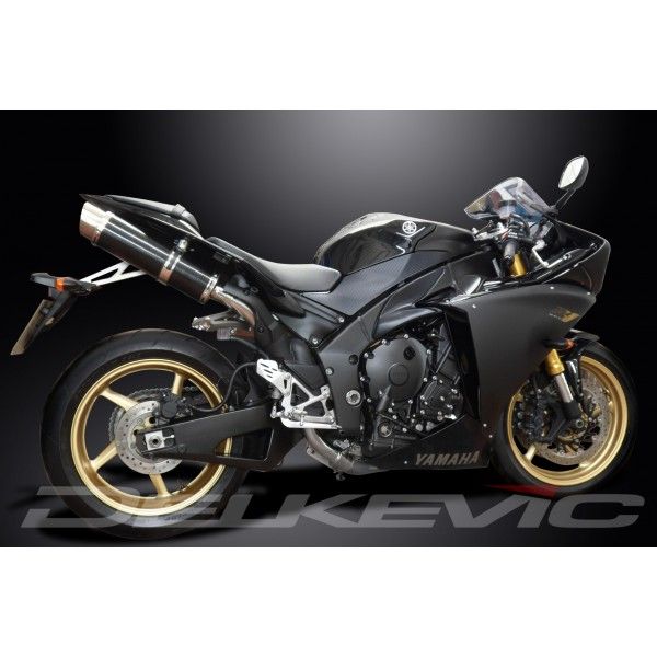 Delkevic slip-on kit Round Carbon 350mm - YZF-R1 (2009-2014)