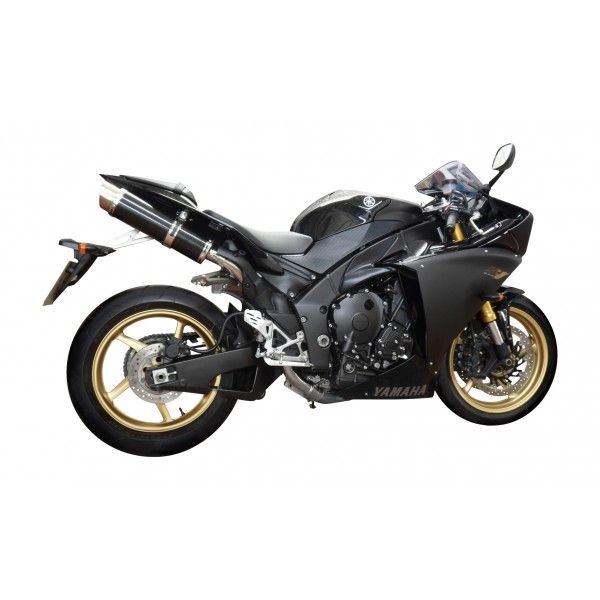 Delkevic slip-on kit Round Carbon 350mm - YZF-R1 (2009-2014)