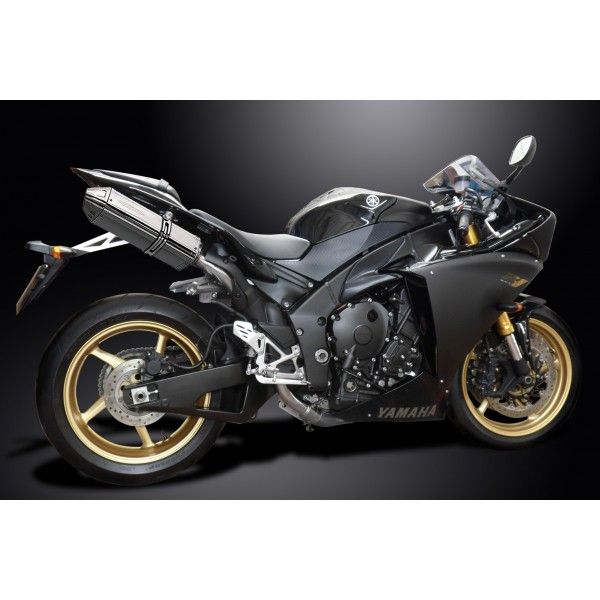 Delkevic slip-on kit Tri-Oval RVS 320mm - YZF-R1 (2009-2014)