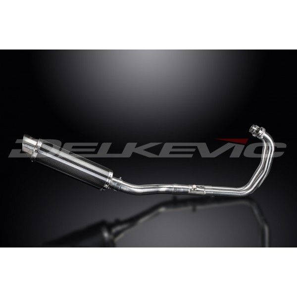 Delkevic volledig systeem Round Carbon 350mm - YZF-R3 (2015-2020) MT03 (2017-2020)