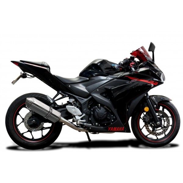 Delkevic volledig systeem Tri-Oval RVS 320mm - YZF-R3 (2015-2020) MT03 (2017-2020)