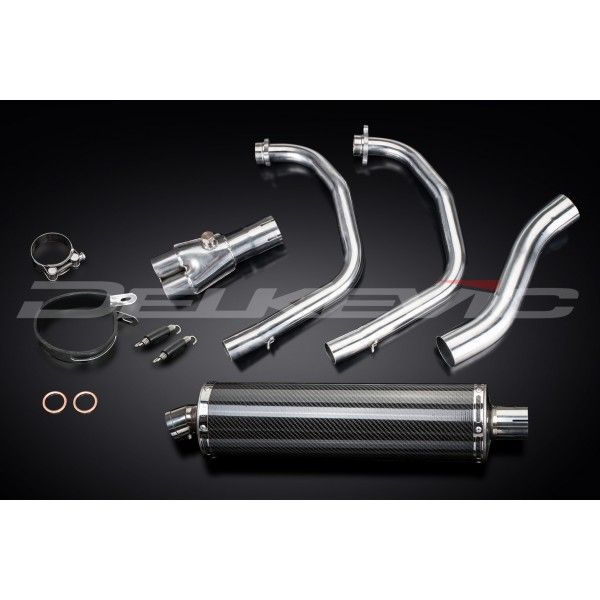 Delkevic volledig systeem Oval Carbon 450mm - YZF-R3 (2015-2020) MT03 (2017-2020)