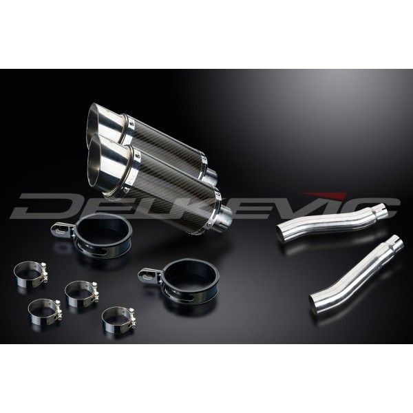 Delkevic slip-on kit Round Carbon 200mm - TRX850 (1995-1999)