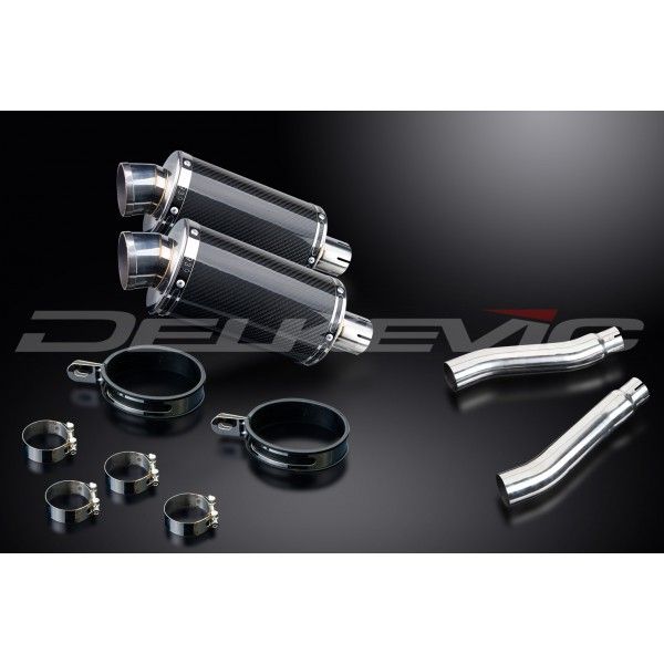 Delkevic slip-on kit Oval Carbon 225mm - TRX850 (1995-1999)