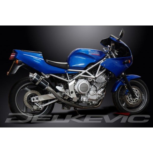 Delkevic slip-on kit Oval Carbon 225mm - TRX850 (1995-1999)