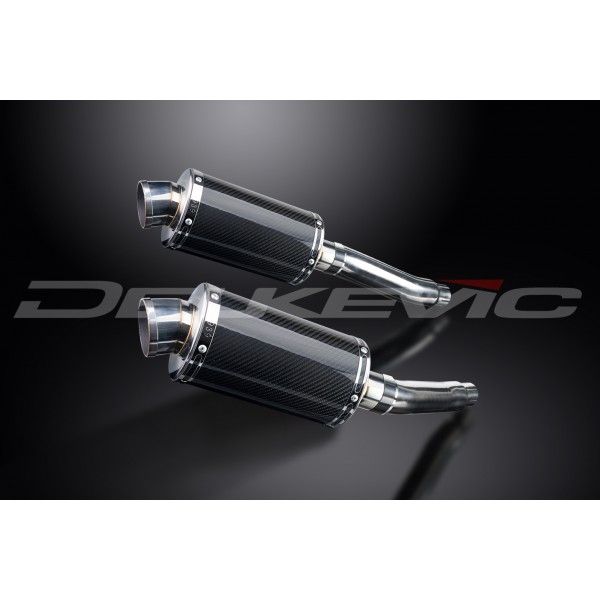 Delkevic slip-on kit Oval Carbon 225mm - TRX850 (1995-1999)