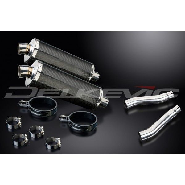 Delkevic slip-on kit Oval Carbon 350mm - TRX850 (1995-1999)