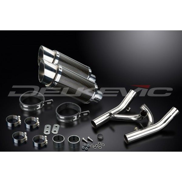Delkevic slip-on kit Round Carbon 200mm - V-Max 1700 (2009-2016)