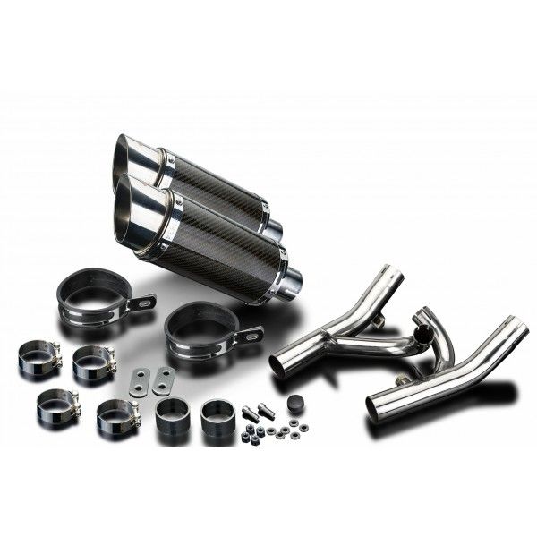 Delkevic slip-on kit Round Carbon 200mm - V-Max 1700 (2009-2016)